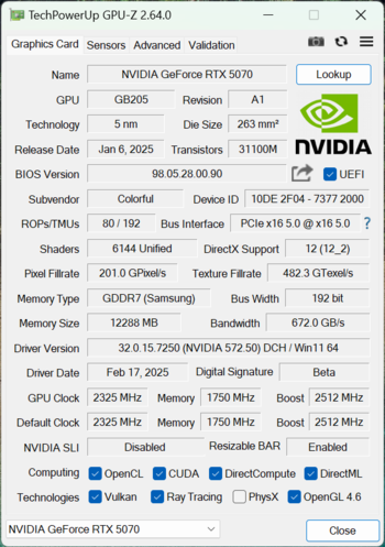 为2K游戏带来可靠性能 七彩虹战斧GeForce RTX 5070 豪华版 12GB评测