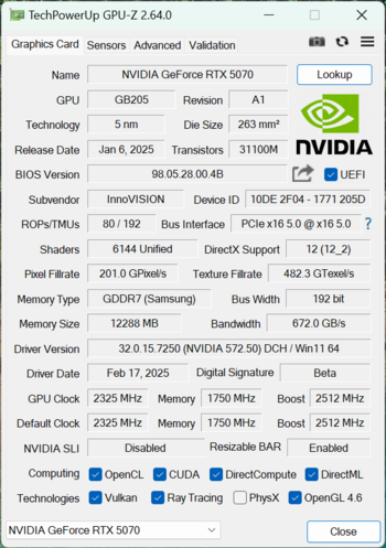 双槽双风扇支撑硬核2K实力 映众GeForce RTX 5070曜夜X2 12GB显卡评测