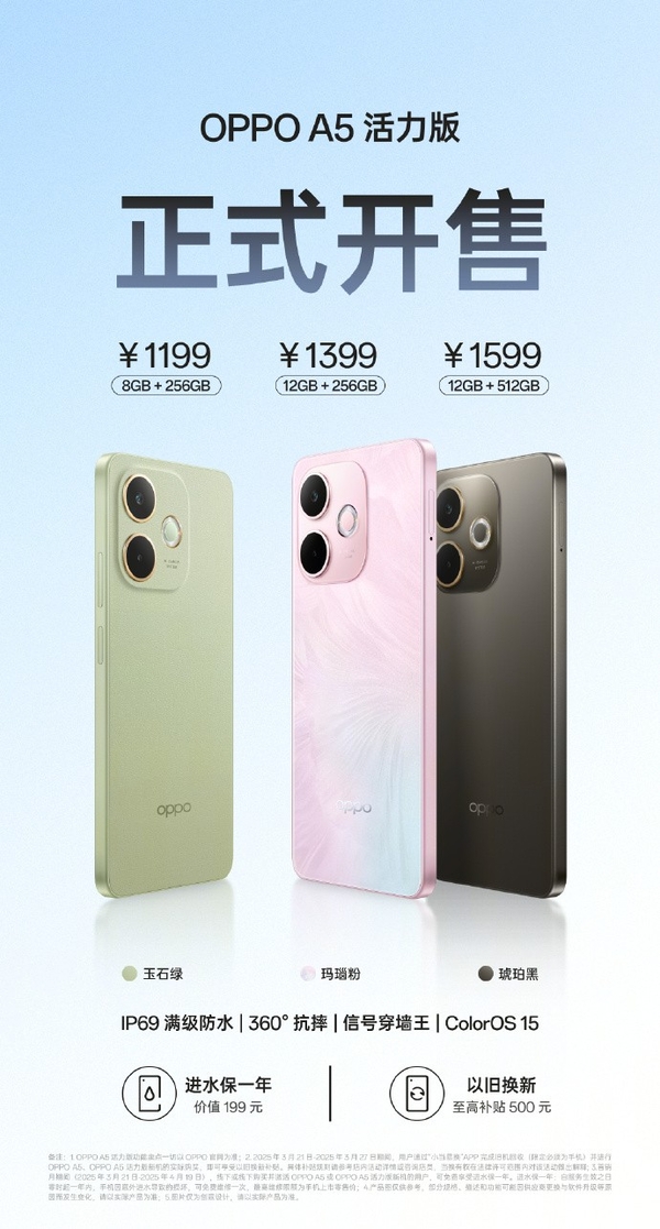 越级千元机开售即热销，OPPO A5 系列编辑推荐